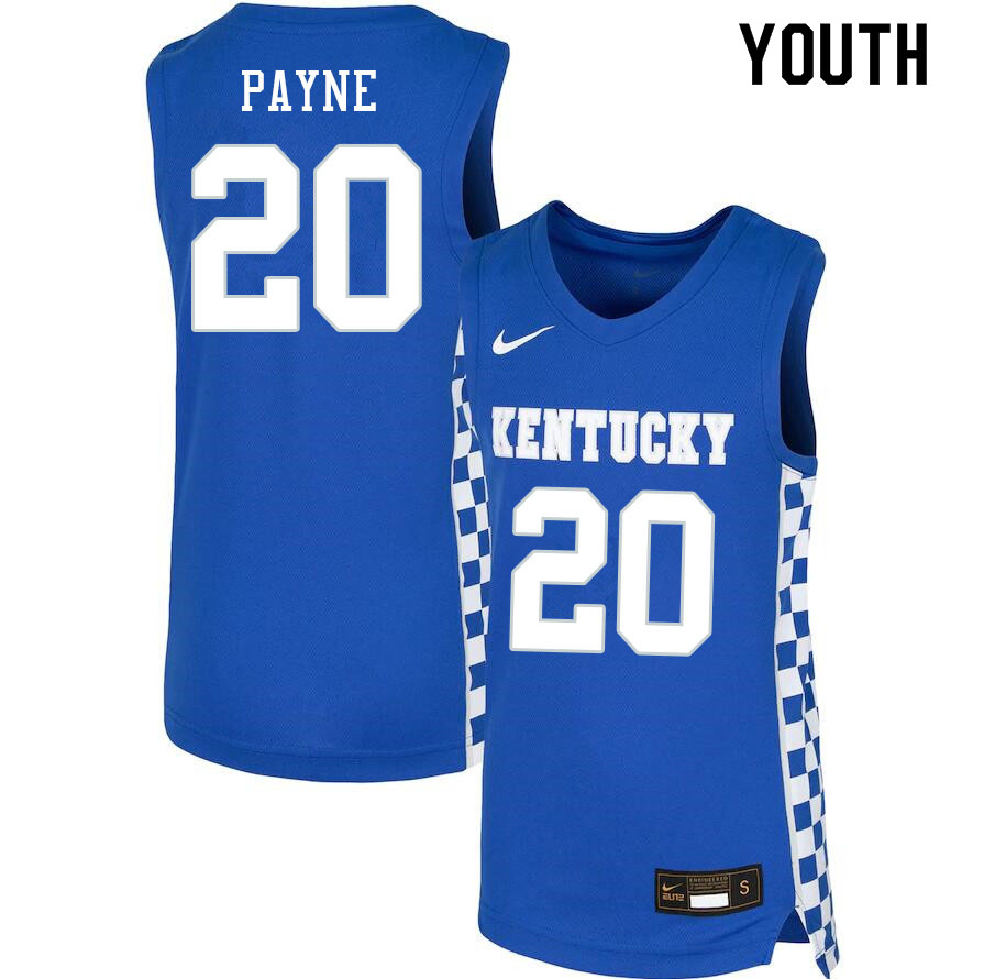 Youth #20 Zan Payne Kentucky Wildcats College Basketball Jerseys Sale-Blue - Click Image to Close